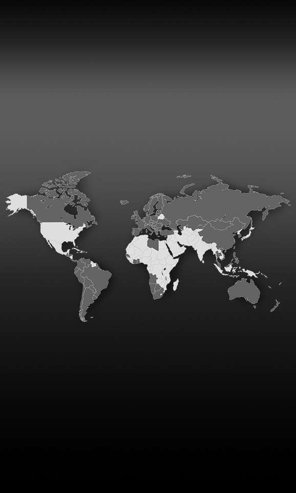 World map on a grey background symbolizing Einhell’s international presence.