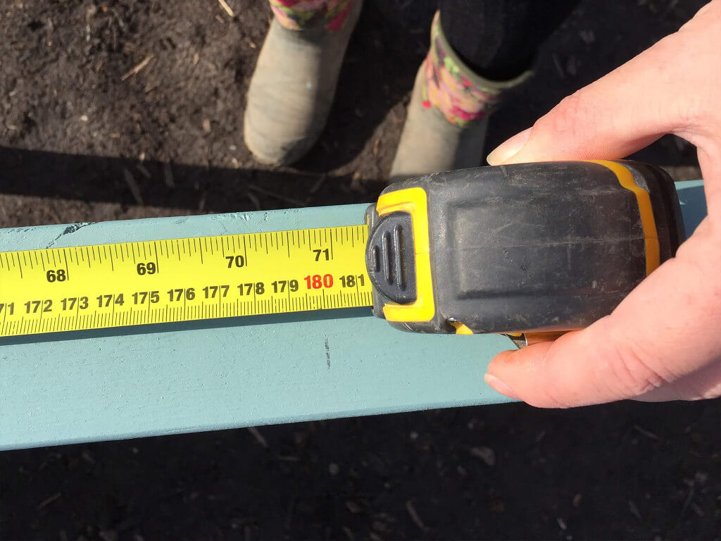 Measurement of the material used for the bean frame.