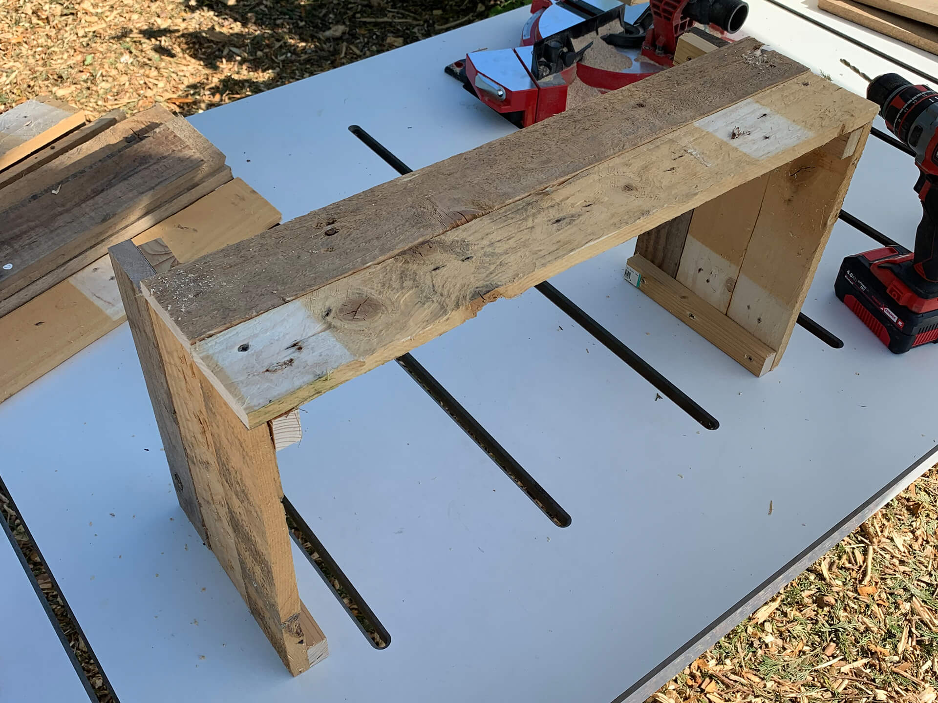 Walls attached onto another. 