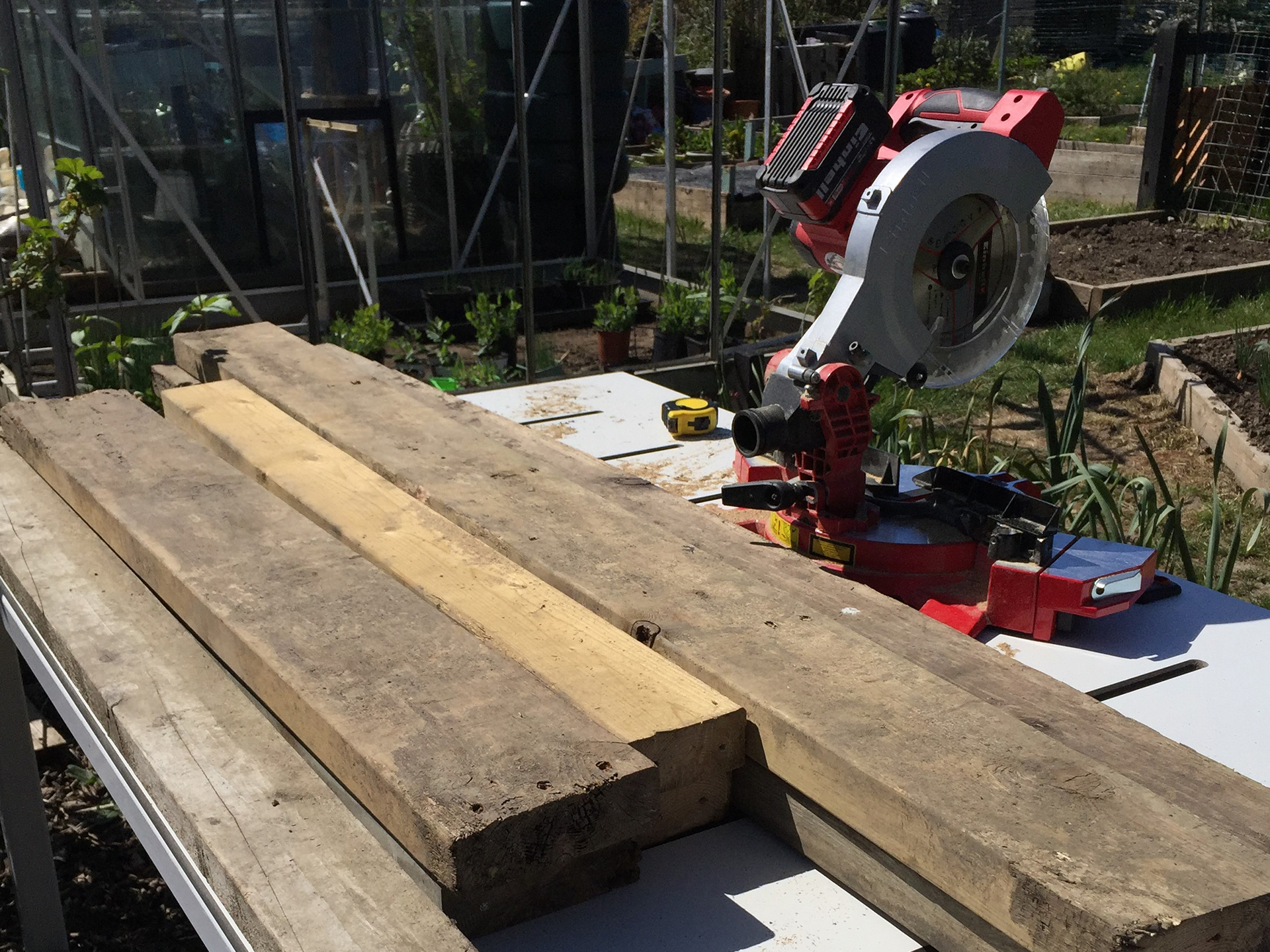 Wood pieces for the wildlife home.