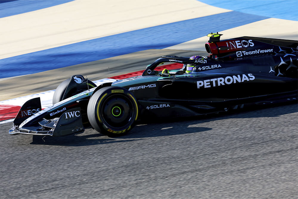 Image of the Formula 1 Mercedes race car.