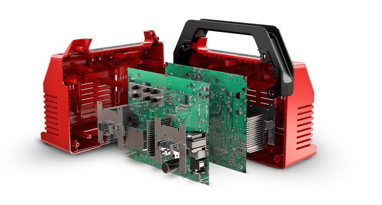 Exploded view of a Power X-Change charger
